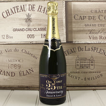 Load image into Gallery viewer, Single Bottle of Champagne with Printed 25th Wedding Anniversary Label

