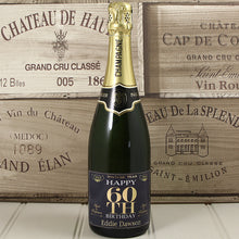 Load image into Gallery viewer, Single Bottle of Champagne with Printed 60th Birthday Label
