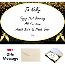 Load image into Gallery viewer, Single Bottle With A Custom Printed Label And Lasered Wooden Box- 21st Birthday

