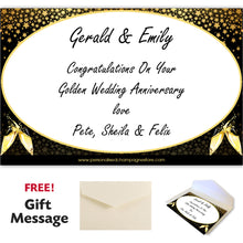 Load image into Gallery viewer, Single Wooden Champagne Box with Laser Engraving -50th Anniversary
