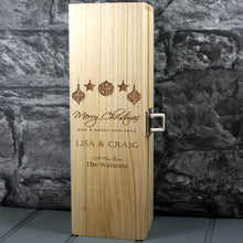 Load image into Gallery viewer, Single wooden champagne box with laser engraving
