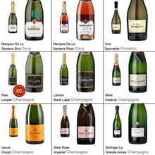 Load image into Gallery viewer, Single Bottle of Champagne with Thank You Label Printed
