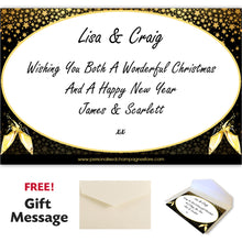Load image into Gallery viewer, Single Bottle With A Custom Printed Label And Lasered Wooden Box- Christmas
