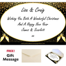 Load image into Gallery viewer, Single Wooden Champagne Box with Laser Engraving -Christmas
