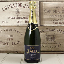 Load image into Gallery viewer, Single Bottle of Champagne with Printed Fathers Day Label
