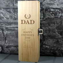 Load image into Gallery viewer, Single wooden champagne box with laser engraving

