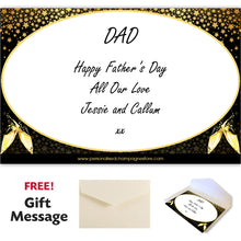 Load image into Gallery viewer, Single Champagne Bottle With A Printed Label With A Double Lasered Wooden Box and Engraved Glass- Fathers Day
